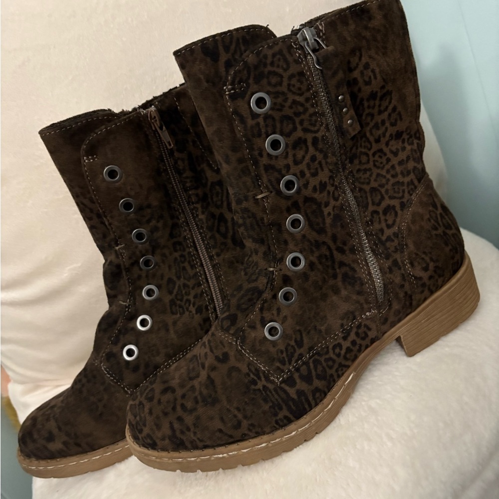 Animal print boots